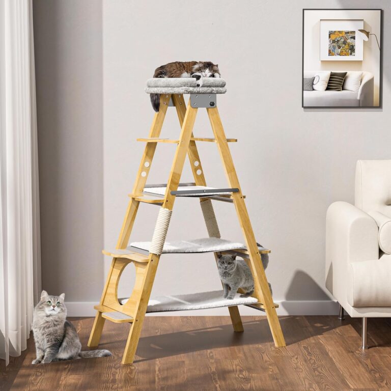 Wood Cat Tree Foldable Ladder